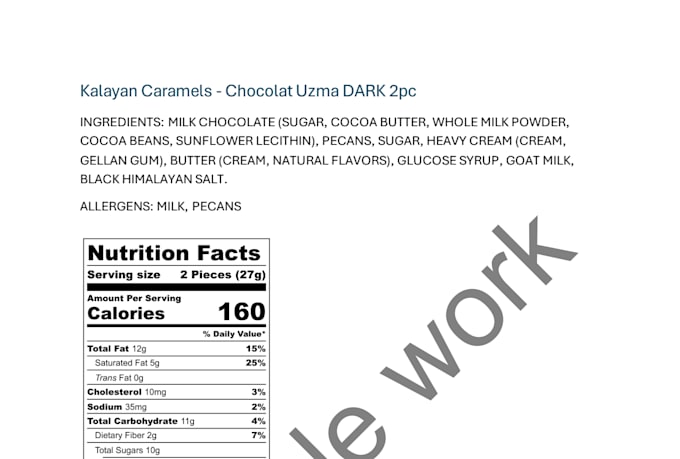 create fda compliant nutrition facts panels and ingredient statements